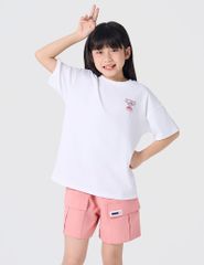 Áo T-shirt trẻ em cổ tròn hình in trước ngực