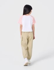Áo phông trẻ em tay raglan in hình trước ngực