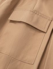 Chân váy khaki trẻ em dáng A phối cạp ly trước
