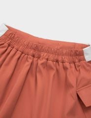Chân váy khaki trẻ em dáng A phối cạp ly trước
