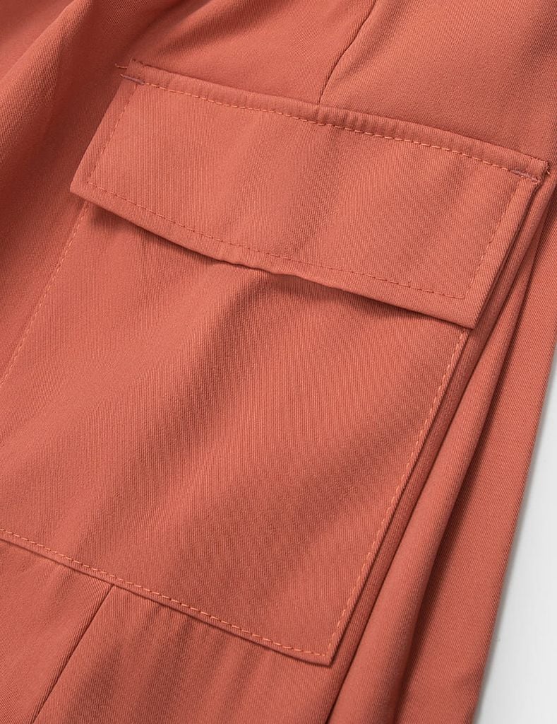 Chân váy khaki trẻ em dáng A phối cạp ly trước