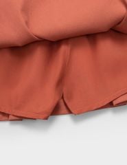 Chân váy khaki trẻ em dáng A phối cạp ly trước