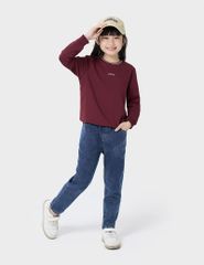 Áo nỉ cổ tròn trẻ em KAF003W4