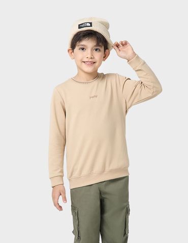 Áo nỉ cổ tròn trẻ em KAF003W4