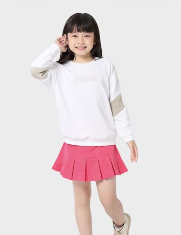 Áo nỉ cổ tròn trẻ em KAF005W4 dáng suông rộng