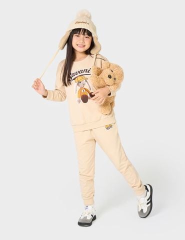 Bộ nỉ cổ tròn trẻ em KBK214W4