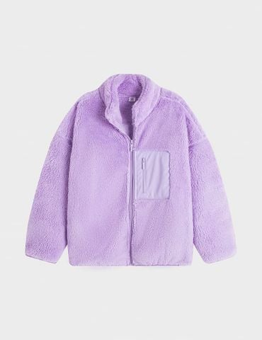 Áo khoác lông trẻ em KFC333W4 dáng suông rộng