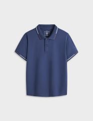 Áo polo trẻ em mắt chim cổ dệt thêu tay