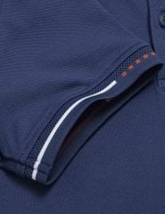 Áo polo trẻ em mắt chim cổ dệt thêu tay