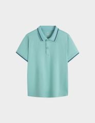 Áo polo trẻ em ngắn tay bo cổ tay phối line