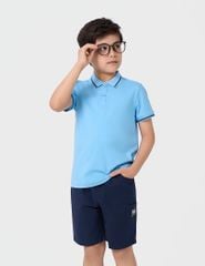 Áo polo trẻ em ngắn tay bo cổ tay phối line