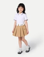 Áo polo trẻ em ngắn tay bo cổ tay phối line