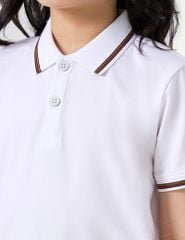 Áo polo trẻ em ngắn tay bo cổ tay phối line