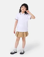 Áo polo trẻ em ngắn tay bo cổ tay phối line