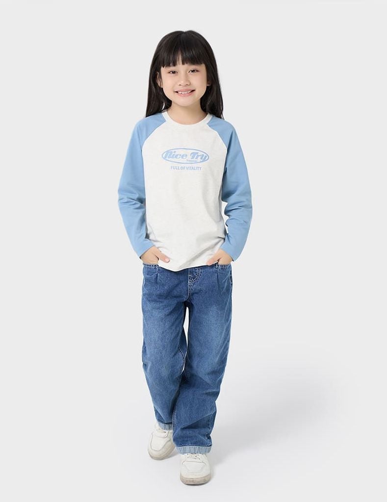 Áo thun dài tay trẻ em KTF001W4