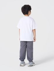 Áo thun ngắn tay trẻ em casual cổ bo rib hình in cao su nổi bật