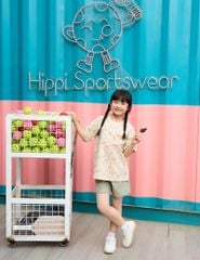 Áo T-shirt trẻ em casual phối bo cổ vải rib in tràn