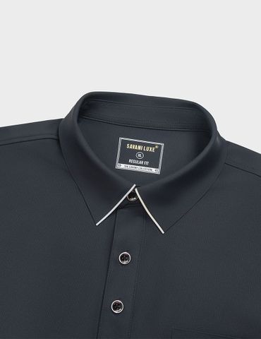 Áo polo ngắn tay nam cổ dán túi cắt ép