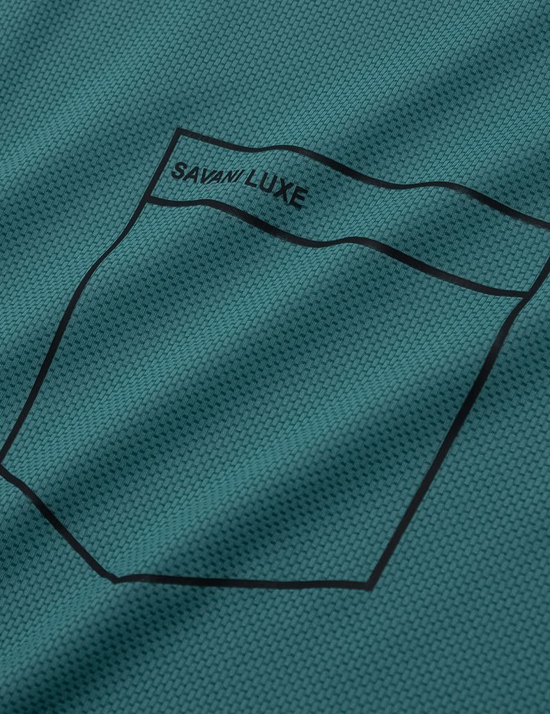 Áo polo nam ngắn tay cổ vải chính in túi giả