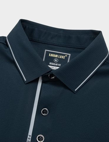 Áo polo nam ngắn tay cổ vải chính in túi giả