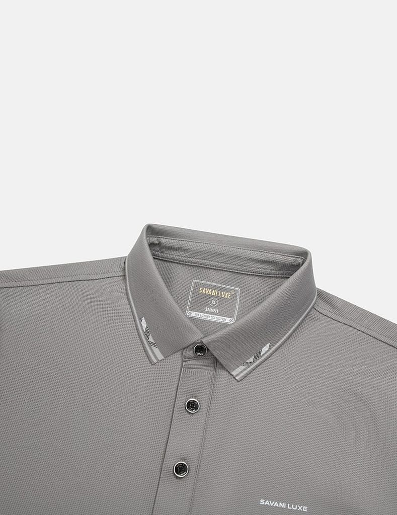 Áo thun polo nam thể thao cổ bo in logo ngực
