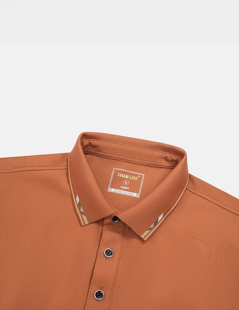 Áo thun polo nam thể thao cổ bo in logo ngực