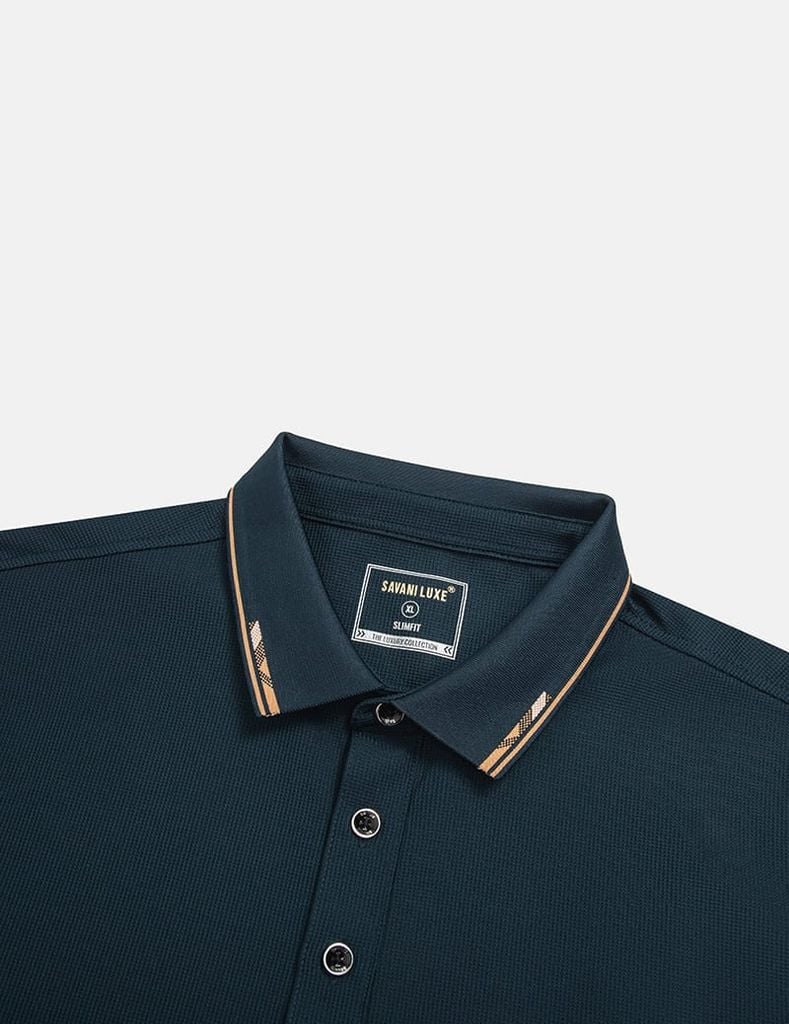 Áo thun polo nam thể thao cổ bo in logo ngực