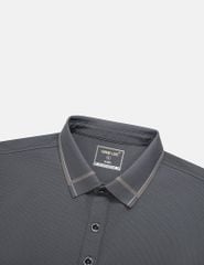 Áo polo nam ngắn tay thể thao cổ dệt phối