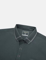 Áo polo nam ngắn tay thể thao cổ dệt phối