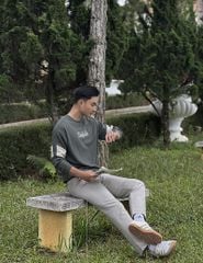 Áo nỉ cổ tròn nam MAF005W4