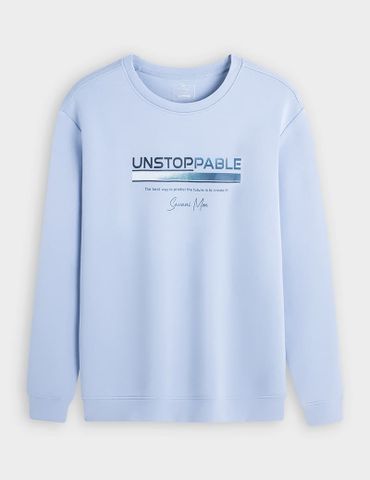 Áo nỉ cổ tròn nam MAN001W4