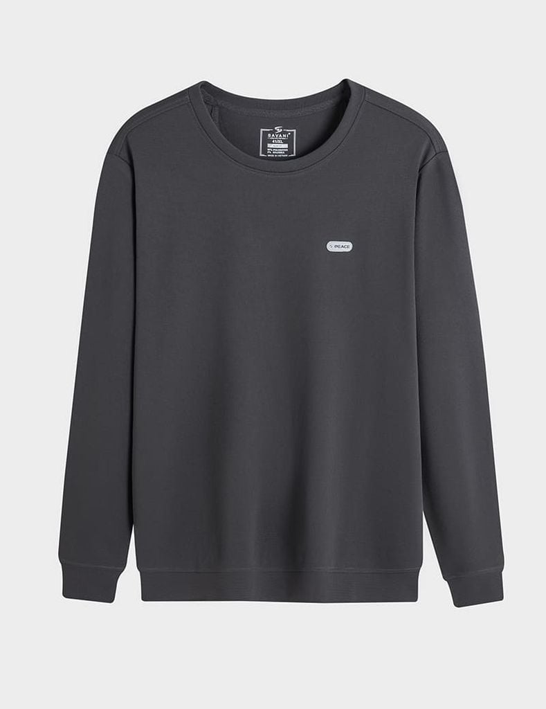 Áo nỉ cổ tròn nam MAN013W4