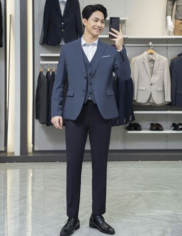 Áo vest nam MAV057K3 (Tặng 1 quần vest cùng bộ + 1 áo sơ mi nam)