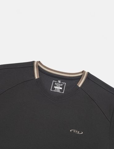 Bộ đồ hè nam cổ V in trước ngực