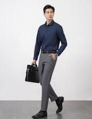 Sơ mi dài tay tà lượn không túi-MLS406K4