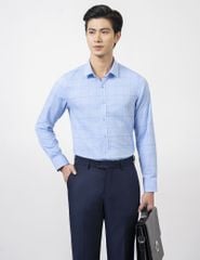 Áo sơ mi dài tay tà lượn không túi nam MLS412K4