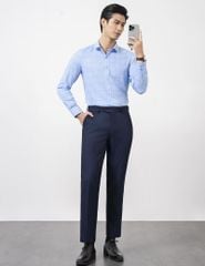 Áo sơ mi dài tay tà lượn không túi nam MLS412K4