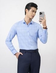 Sơ mi dài tay tà lượn không túi-MLS412K4