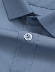 Áo sơ mi nam dài tay tà lượn không túi smart fit