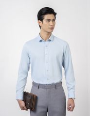 Áo sơ mi dài tay tà lượn không túi nam MLS445K4