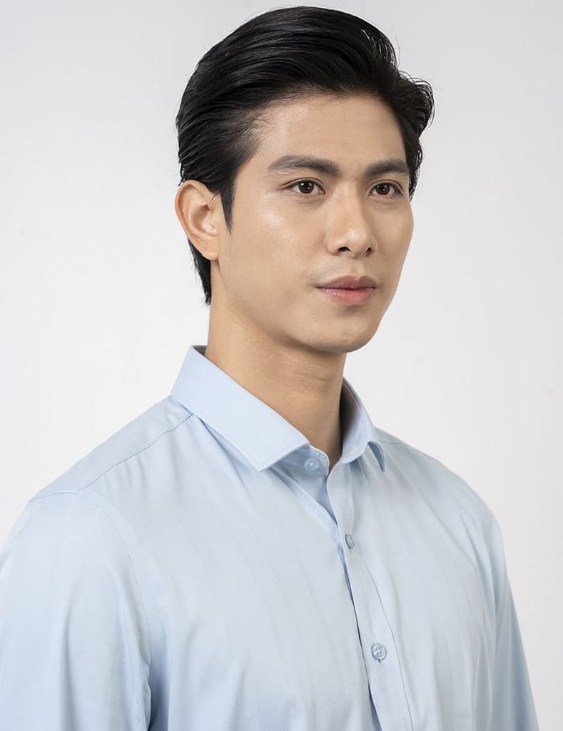 Áo sơ mi dài tay tà lượn không túi nam MLS445K4
