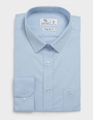 Áo sơ mi nam dài tay tà lượn có túi họa tiết kẻ jacquard