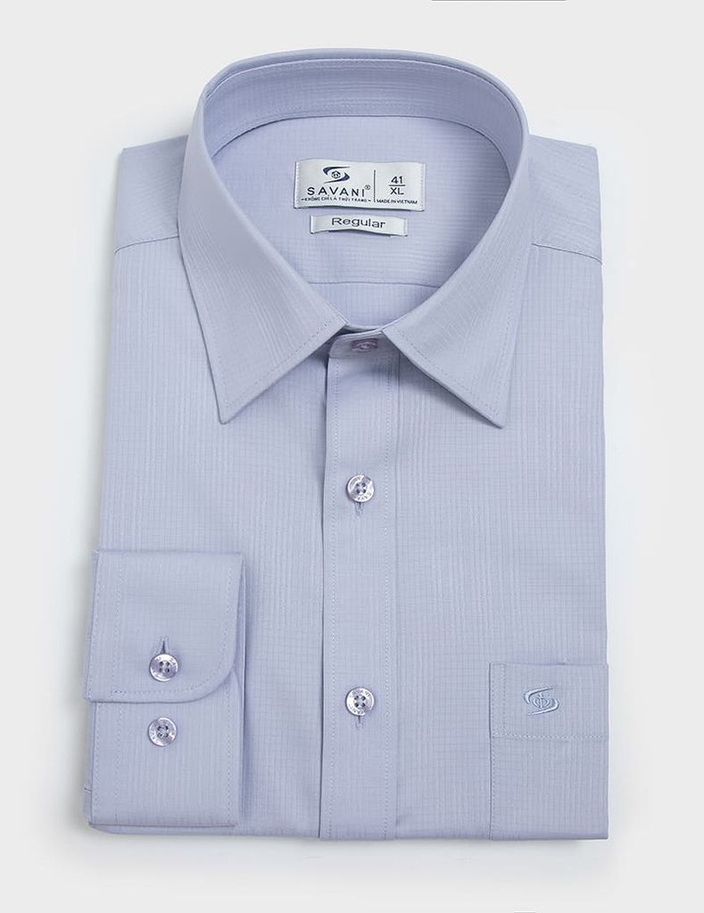 Áo sơ mi nam dài tay tà bằng có túi ngực tiện dụng