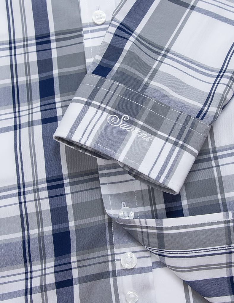 Áo sơ mi nam dài tay tà lượn không túi