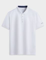 Áo polo nam mắt chim nẹp cổ in thêu tay