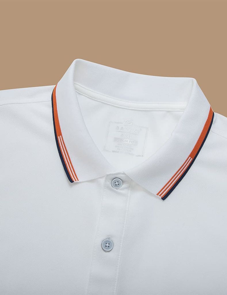 Áo polo nam ngắn tay dáng ôm cổ line