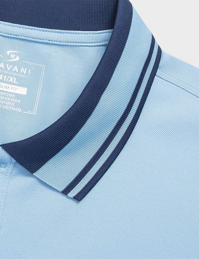 Áo polo nam mắt chim phối cổ tay khác màu