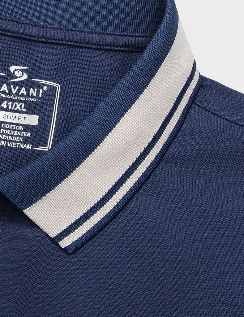 Áo polo nam mắt chim phối cổ tay khác màu