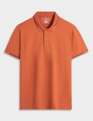 Áo polo nam mắt chim cổ dệt jacquard thêu tay