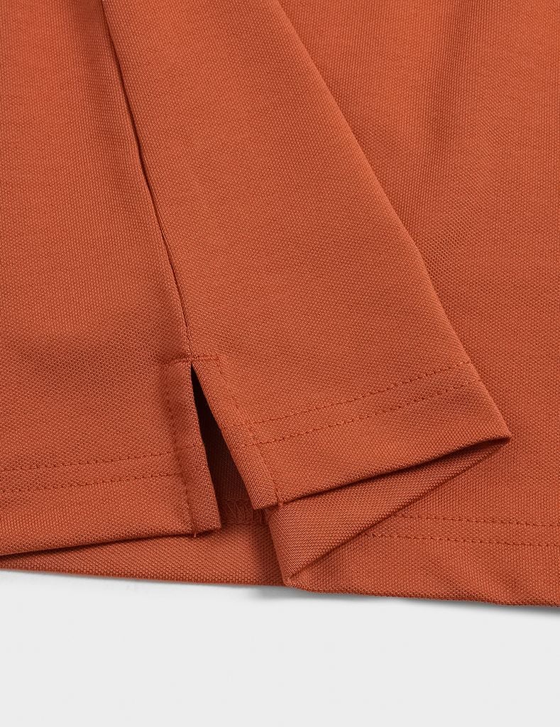 Áo polo nam mắt chim cổ dệt jacquard thêu tay